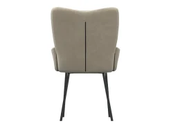 Juego de 2 sillas de comedor en terciopelo gris claro