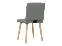 Juego de 2 sillas de comedor de tela gris oscuro