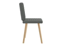 Juego de 2 sillas de comedor de tela gris oscuro