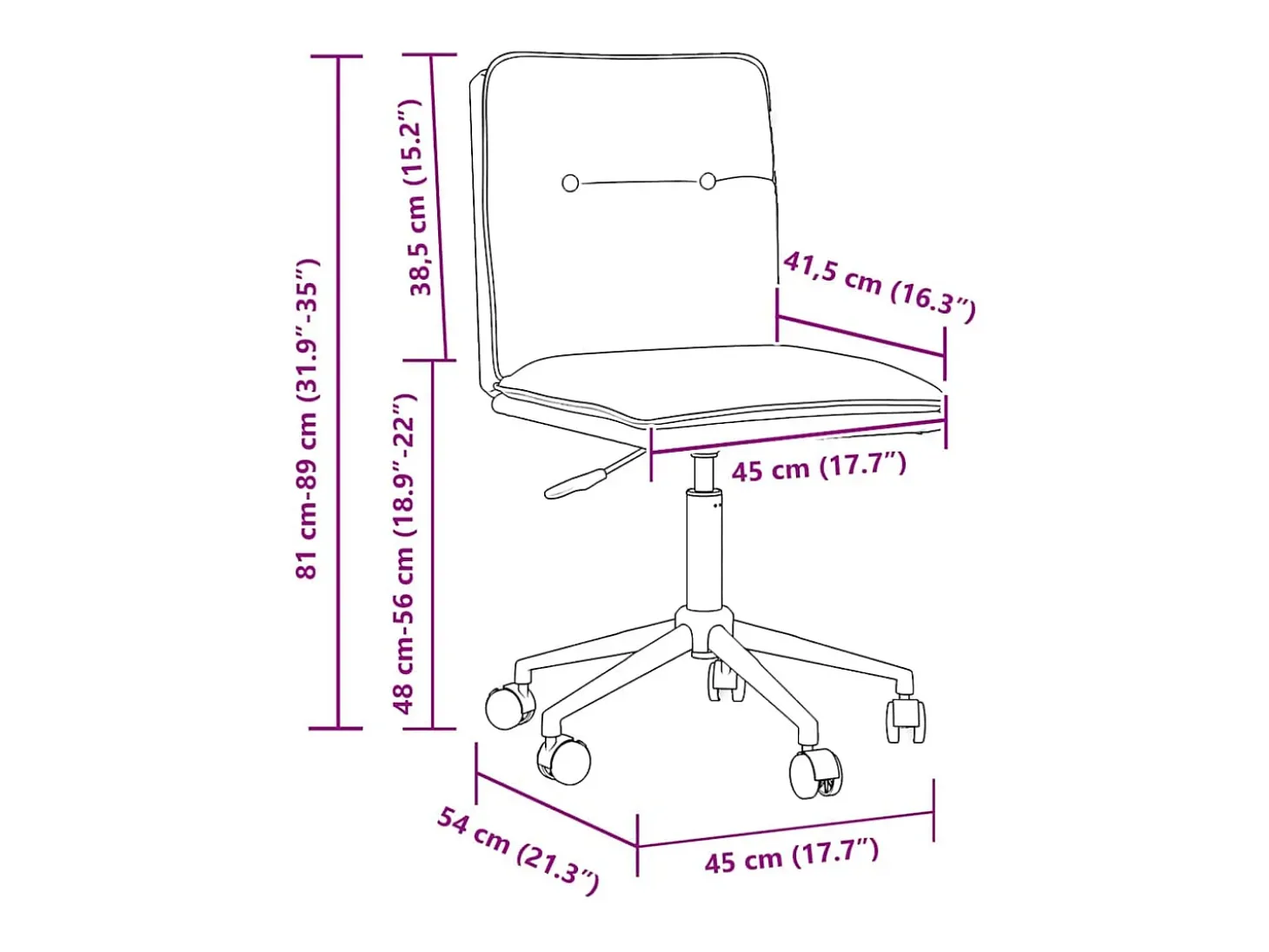 Juego de 4 sillas de comedor de piel sintética negra