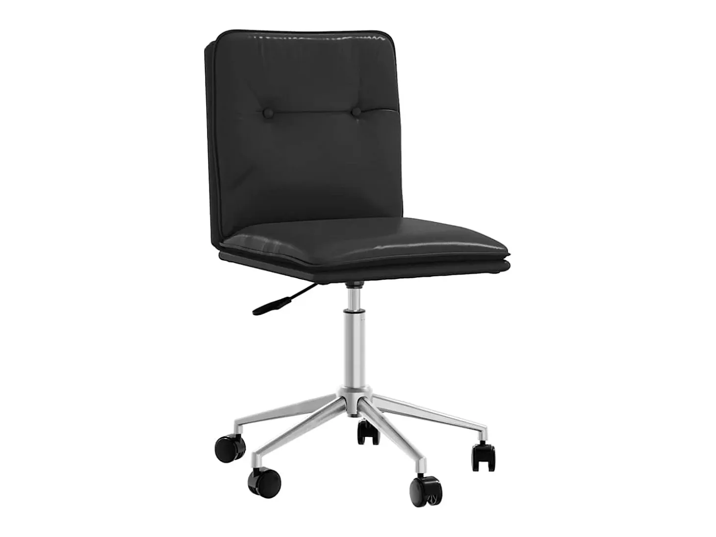 Juego de 4 sillas de comedor de piel sintética negra