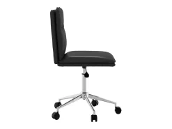 Juego de 4 sillas de comedor de piel sintética negra