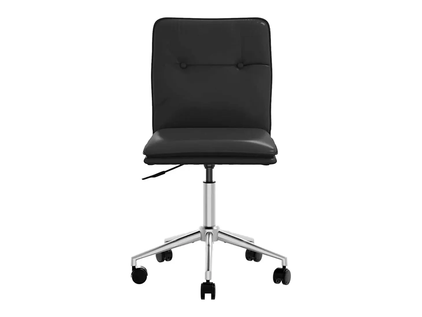 Juego de 4 sillas de comedor de piel sintética negra