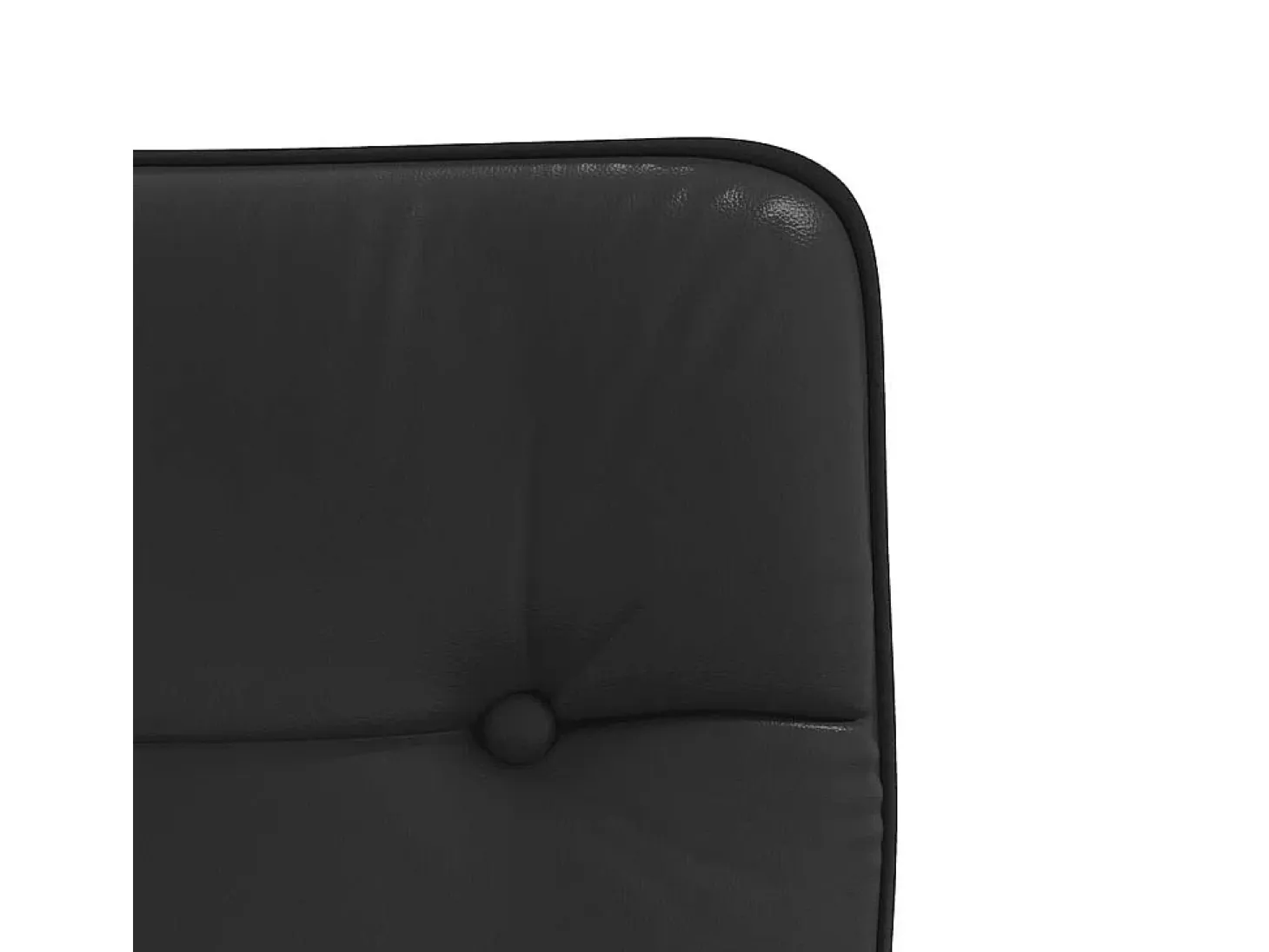 Juego de 4 sillas de comedor de piel sintética negra