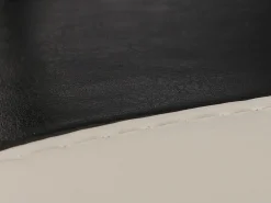 Juego de 6 sillas de comedor Littau de piel sintética, polipiel, blanco y negro, patas oscuras