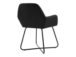 Juego de 2 Sillas de comedor terciopelo negro ES130925