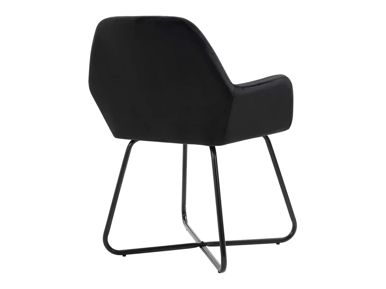 Juego de 2 Sillas de comedor terciopelo negro ES130925