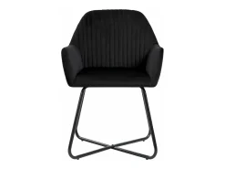 Juego de 2 Sillas de comedor terciopelo negro ES130925