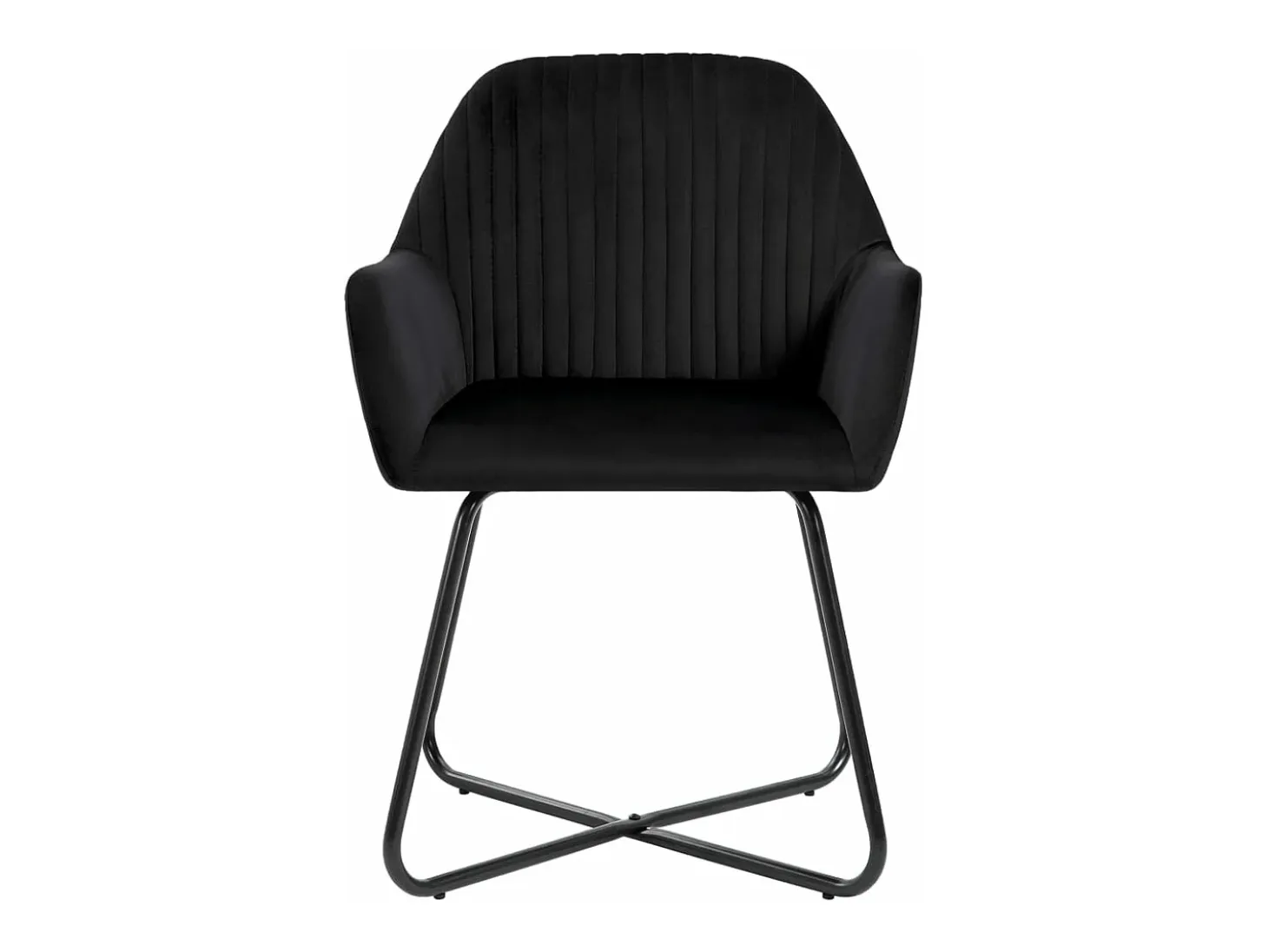 Juego de 2 Sillas de comedor terciopelo negro ES130925
