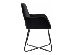 Juego de 2 Sillas de comedor terciopelo negro ES130925