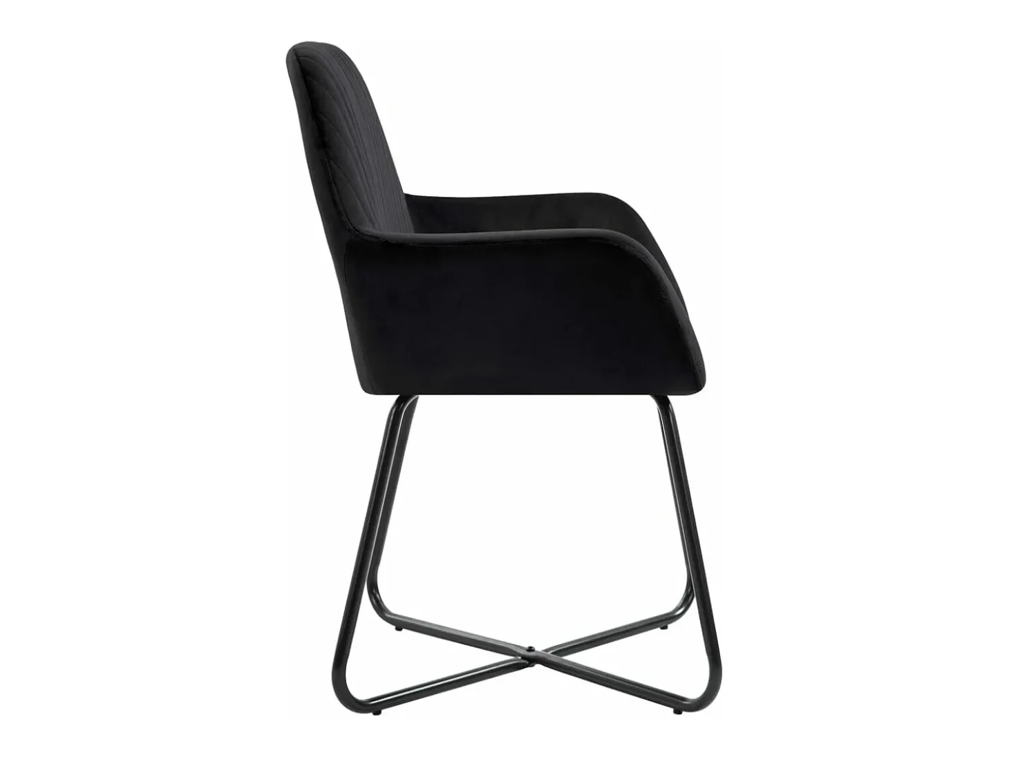Juego de 2 Sillas de comedor terciopelo negro ES130925
