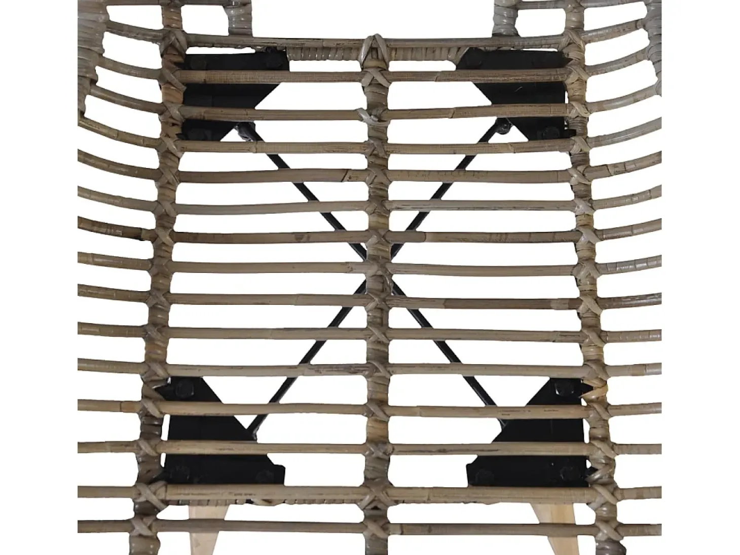 Juego de 4 Sillas de comedor ratán marrón natural ES896458