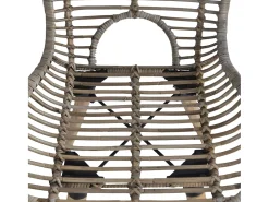 Juego de 4 Sillas de comedor ratán marrón natural ES896458
