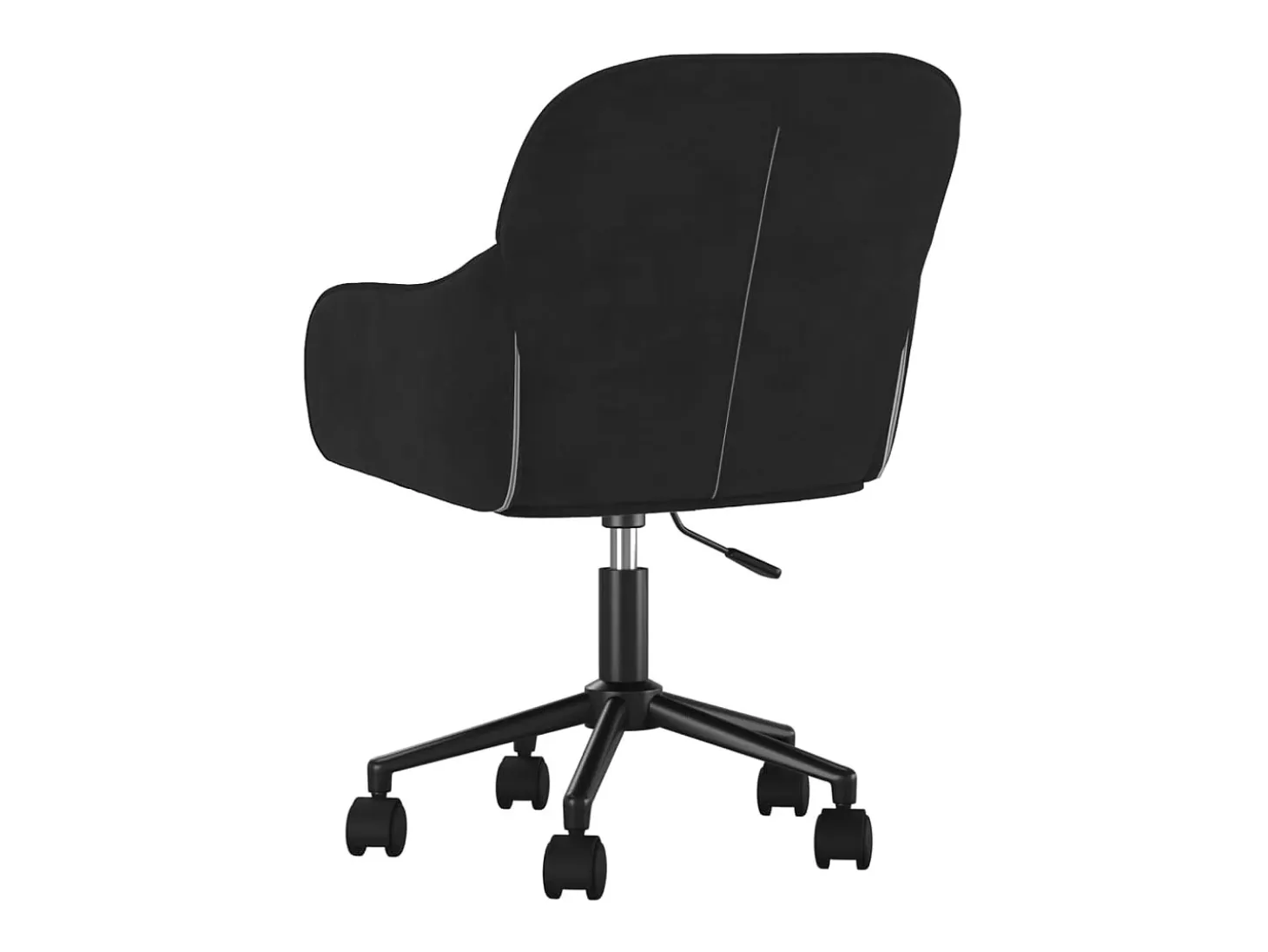 Juego de 2 sillas de comedor giratorias de terciopelo negro