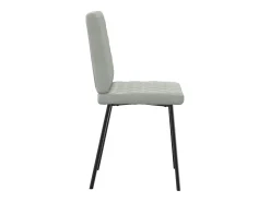 Juego de 4 sillas de comedor de terciopelo gris claro