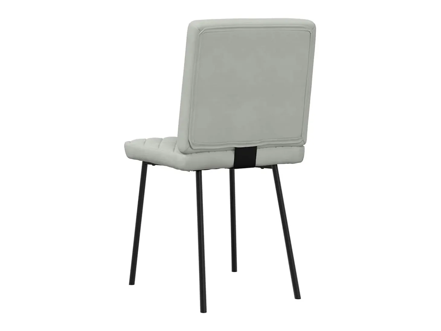 Juego de 4 sillas de comedor de terciopelo gris claro