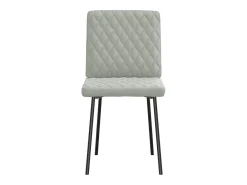 Juego de 4 sillas de comedor de terciopelo gris claro