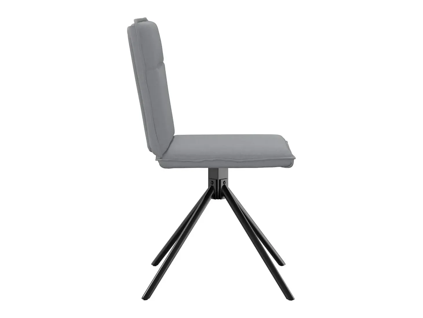 Juego de 2 sillas de comedor de tela gris claro