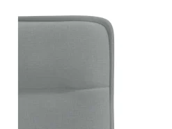 Juego de 2 sillas de comedor de tela gris claro