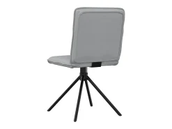 Juego de 2 sillas de comedor de tela gris claro