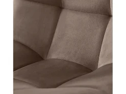 Juego de 4 sillas de comedor - Sillas con respaldo acolchado y patas de metal - terciopelo marrón