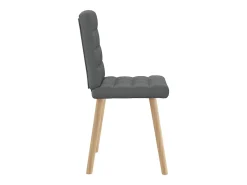 Juego de 4 sillas de comedor de tela gris oscuro