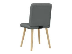 Juego de 4 sillas de comedor de tela gris oscuro