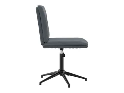 Juego de 4 sillas de comedor en terciopelo gris oscuro