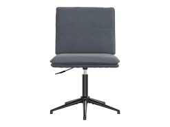 Juego de 4 sillas de comedor en terciopelo gris oscuro