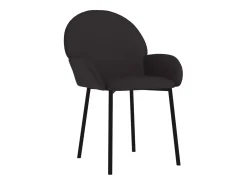 Juego de 2 Sillas de comedor cuero sintético negro ES949469