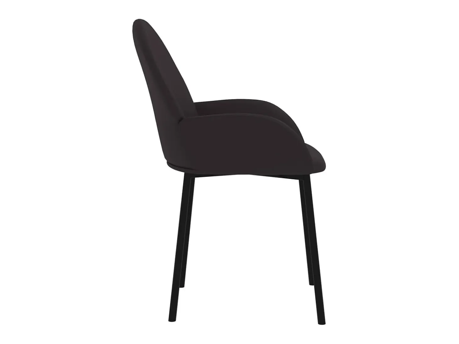 Juego de 2 Sillas de comedor cuero sintético negro ES949469