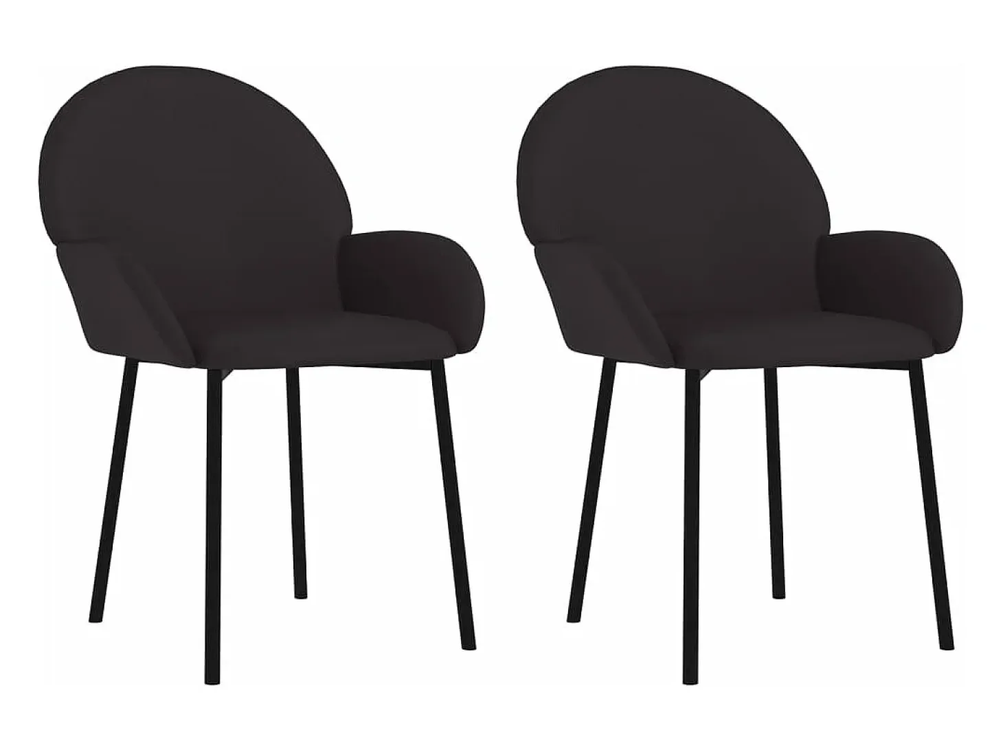 Juego de 2 Sillas de comedor cuero sintético negro ES949469