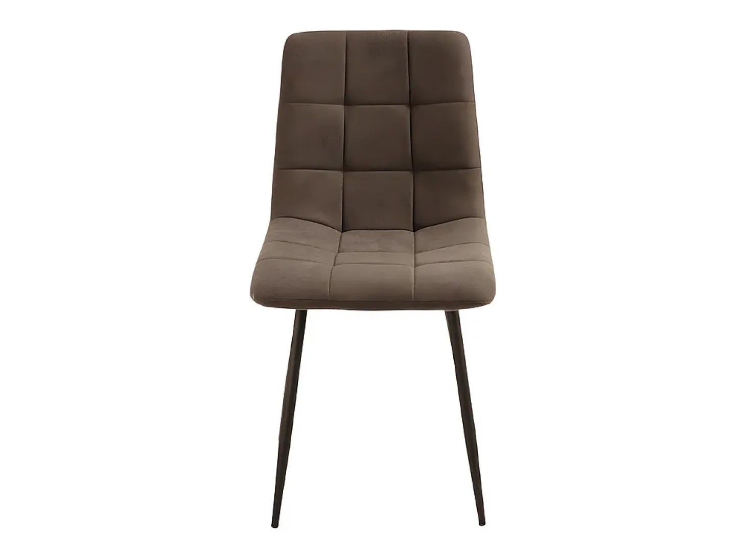Juego de 4 sillas de comedor modernas marrones en tejido "Milly" con asiento acolchado cm 45x53 88h