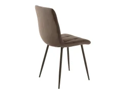 Juego de 4 sillas de comedor modernas marrones en tejido "Milly" con asiento acolchado cm 45x53 88h