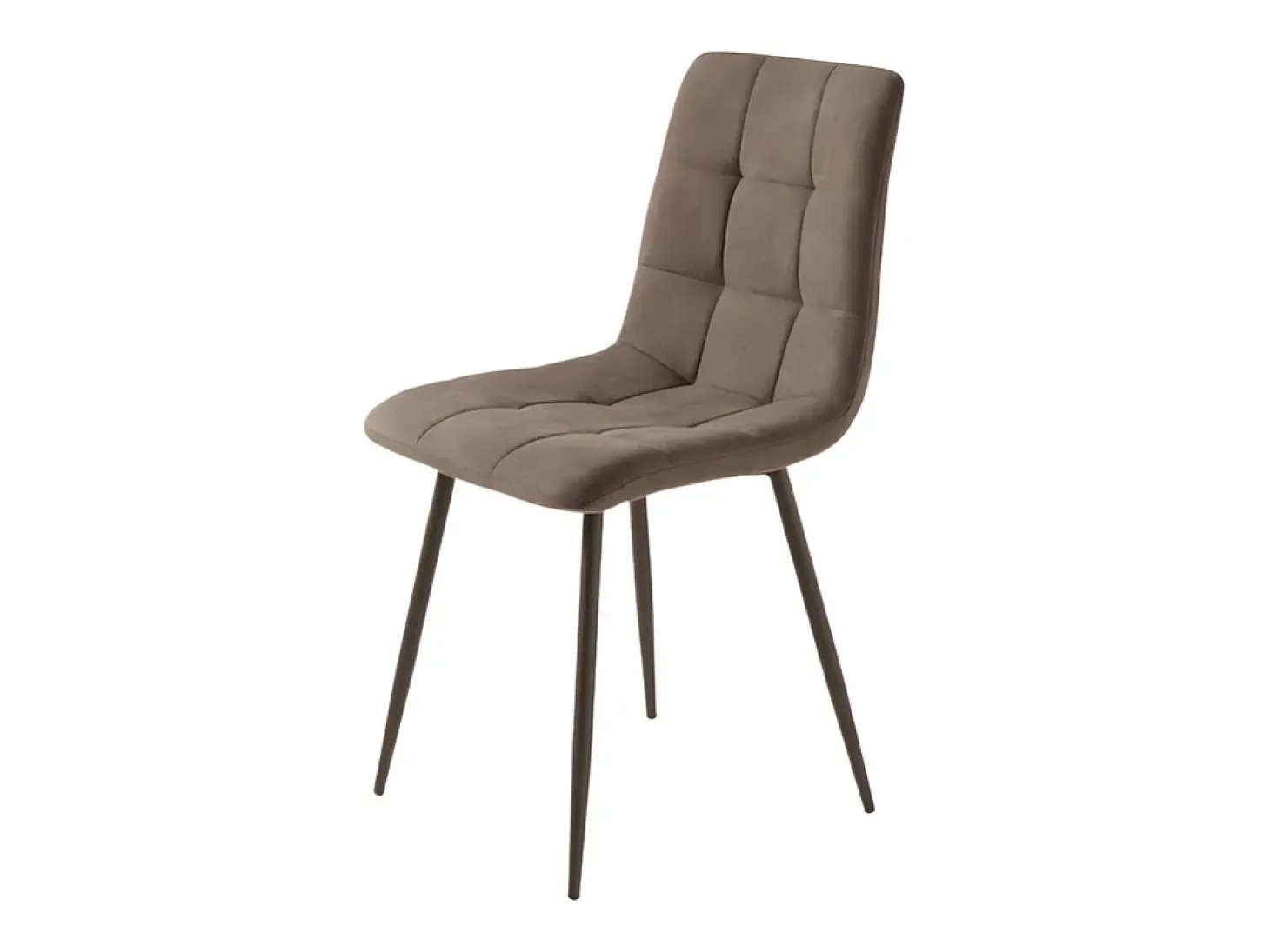 Juego de 4 sillas de comedor modernas marrones en tejido "Milly" con asiento acolchado cm 45x53 88h