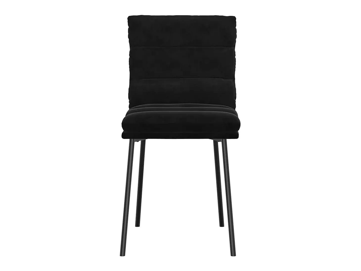 Juego de 2 sillas de comedor de terciopelo negro