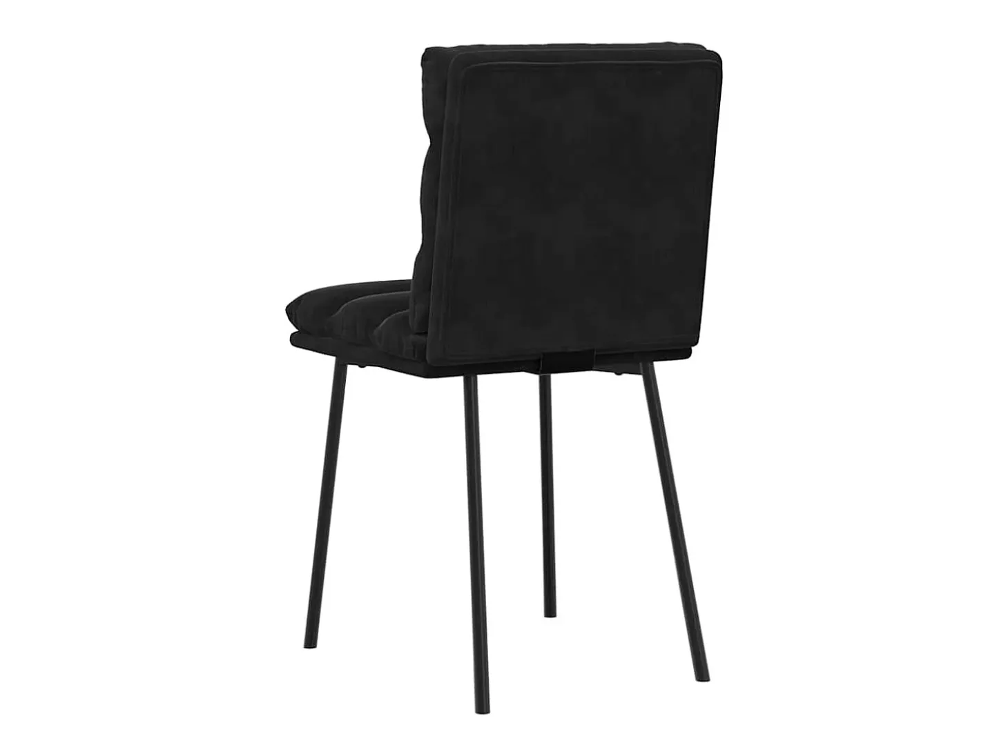 Juego de 2 sillas de comedor de terciopelo negro