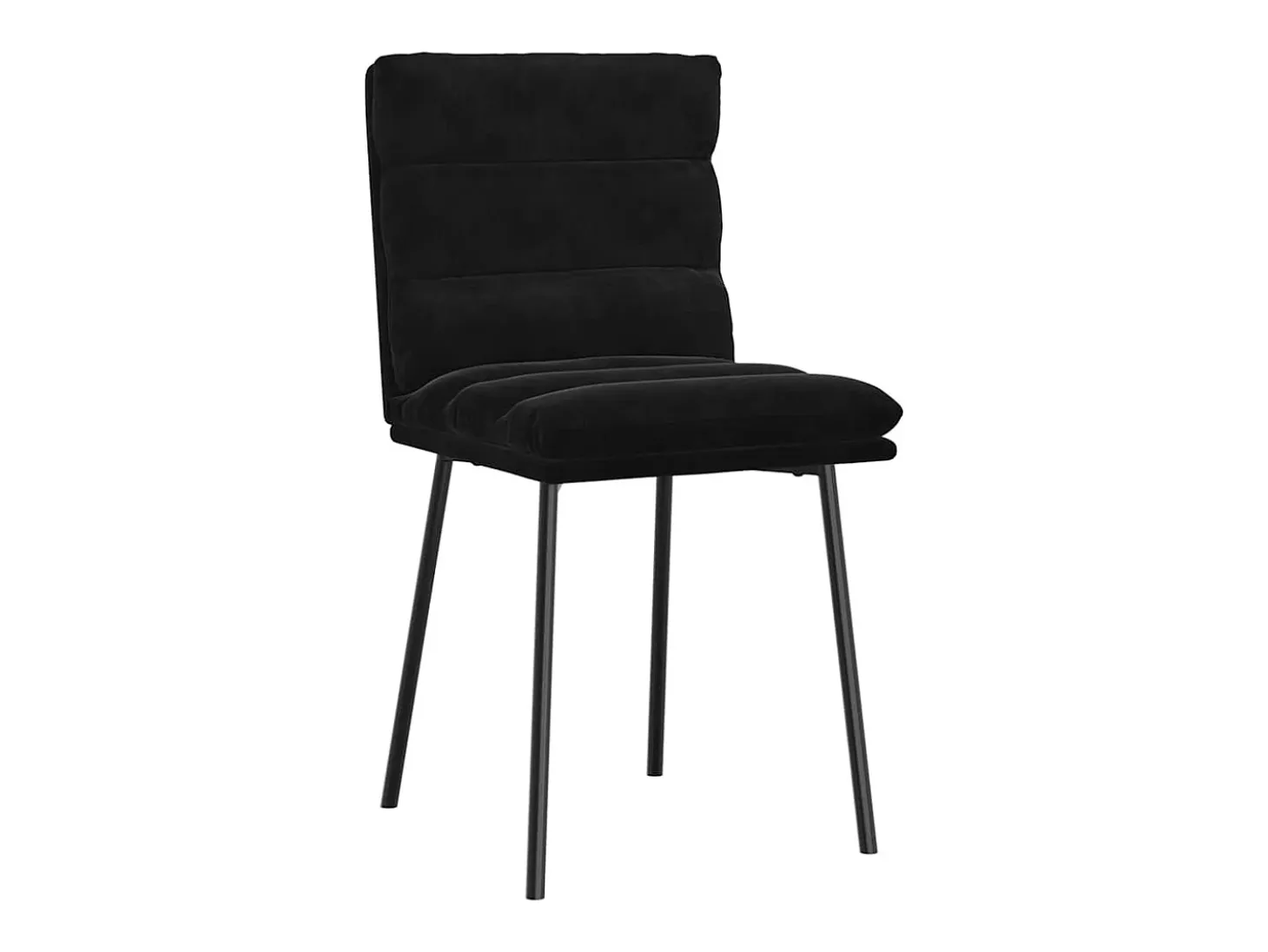 Juego de 2 sillas de comedor de terciopelo negro