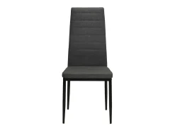 Juego de 6 sillas de comedor de tela gris oscuro