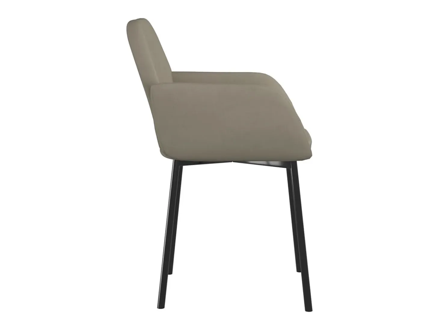 Juego de 2 sillas de comedor en terciopelo gris claro