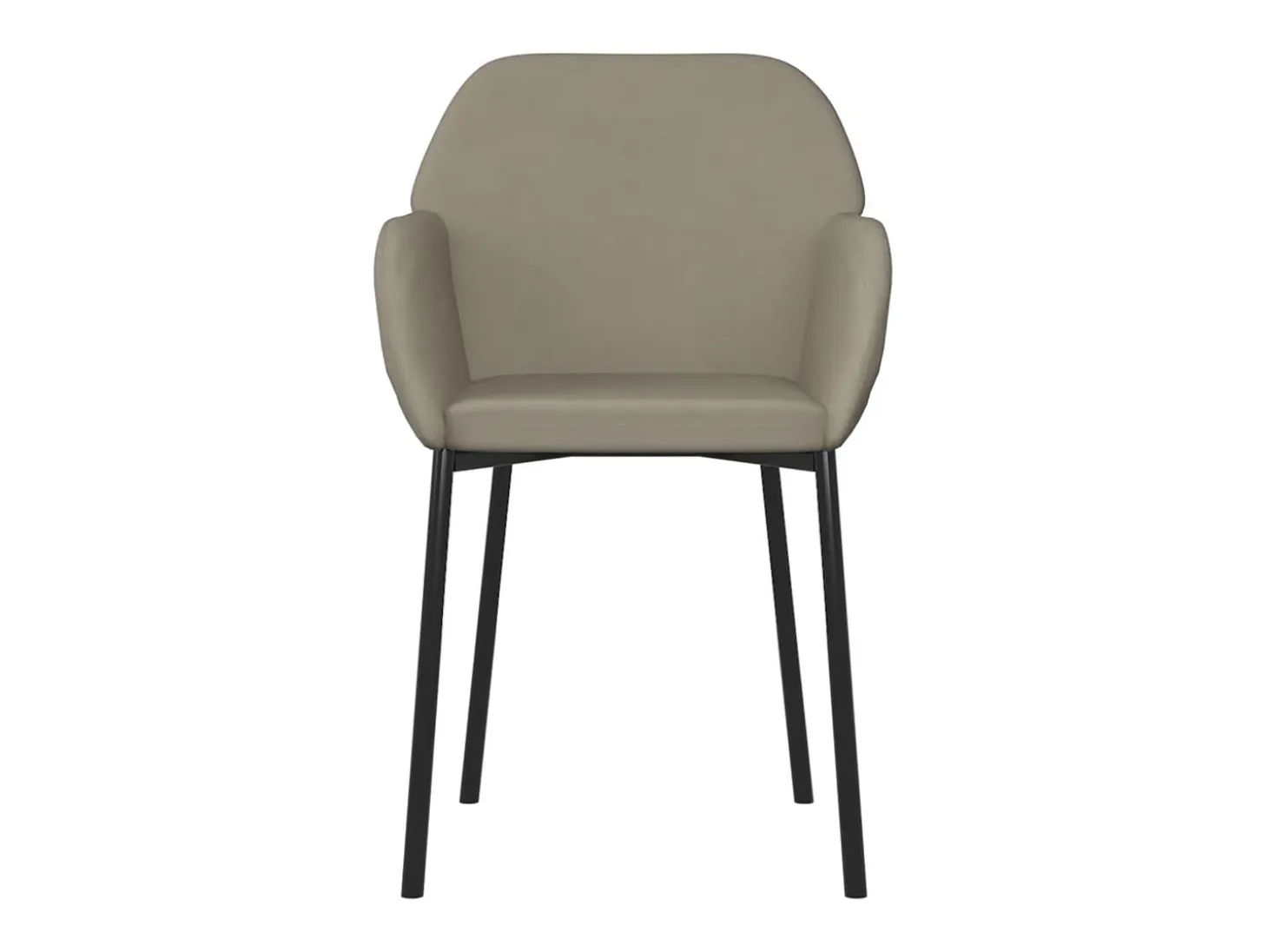 Juego de 2 sillas de comedor en terciopelo gris claro