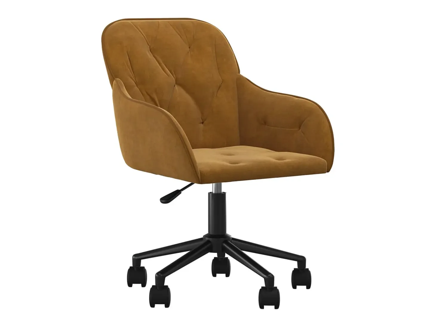 Juego de 2 Sillas de comedor giratorias terciopelo marrón ES593192