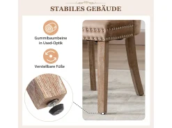 Juego de 2 sillas de comedor, tapizadas con ribete de tachuelas, patas de madera maciza, funda de terciopelo, color marrón, con diseño de aldaba para puerta.