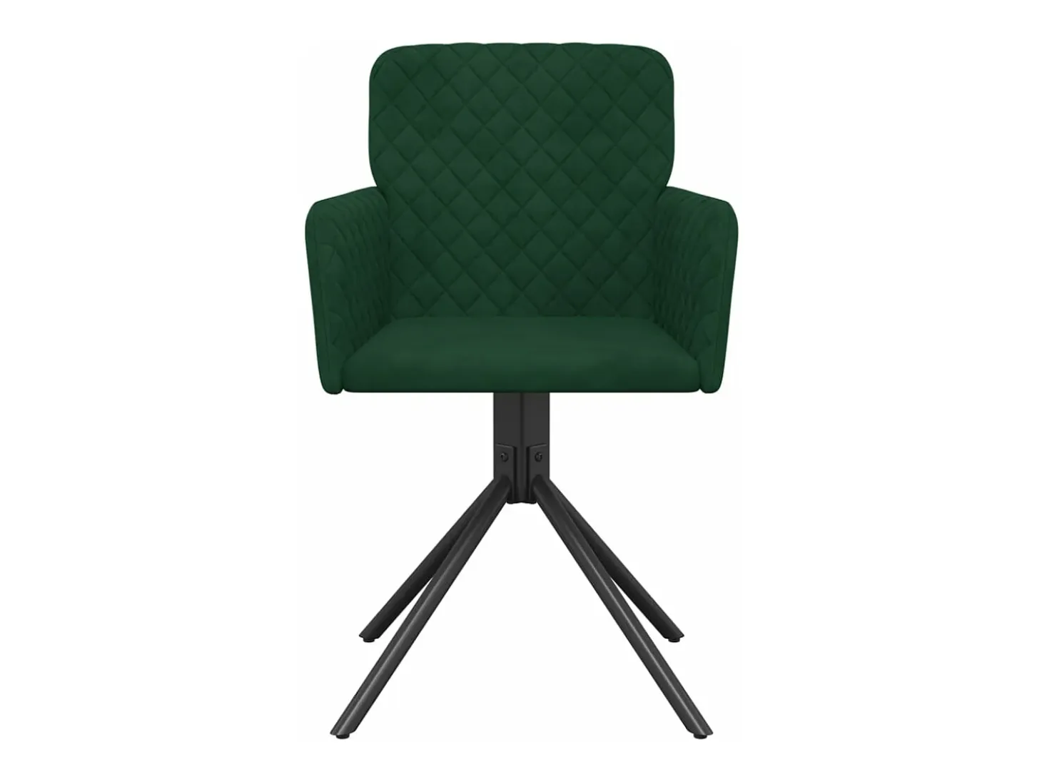 Juego de 2 Sillas de comedor giratorias terciopelo verde oscuro ES618738