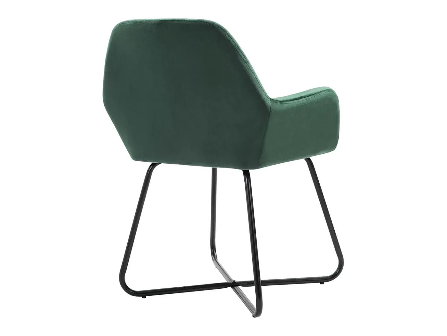 Juego de 2 sillas de comedor de terciopelo verde