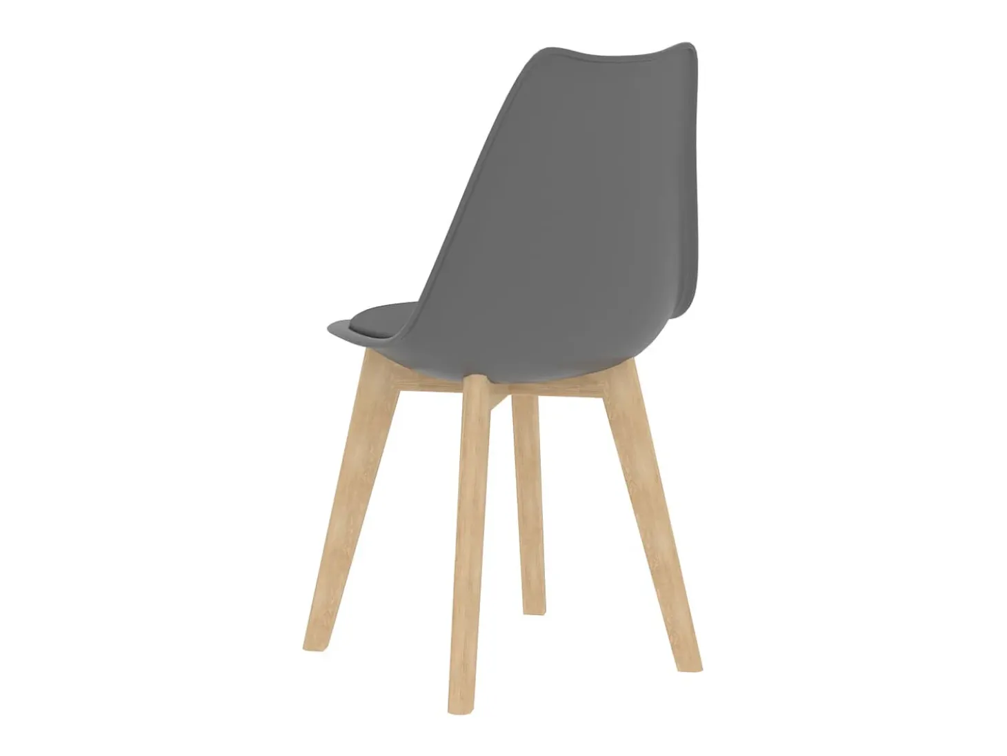 Juego de 2 Sillas de comedor plástico gris ES975902