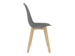 Juego de 2 Sillas de comedor plástico gris ES975902