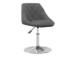 Juego de 2 sillas de comedor giratorias de terciopelo gris oscuro