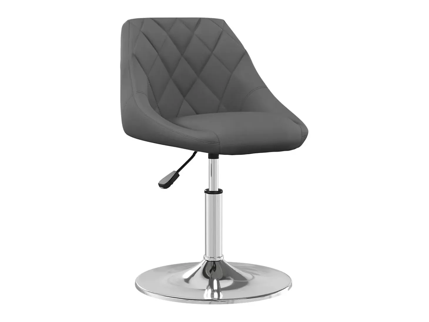 Juego de 2 sillas de comedor giratorias de terciopelo gris oscuro