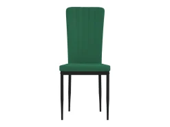 Juego de 4 Sillas de comedor terciopelo verde oscuro ES384965